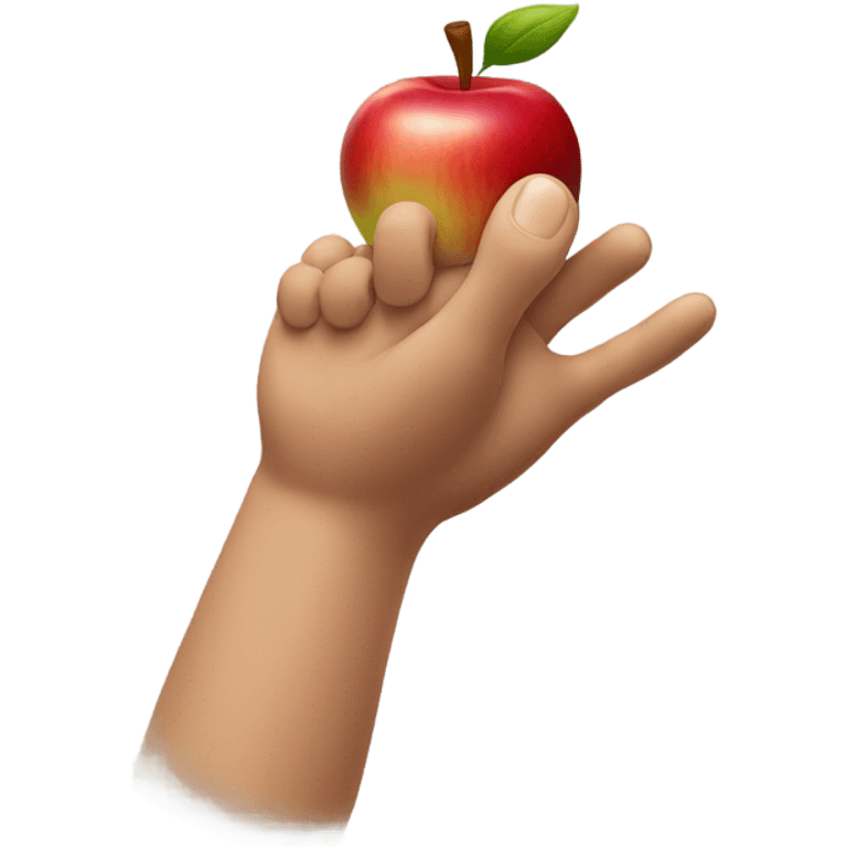 Make an apple emoji with the middle and the ring finger only sticking up emoji