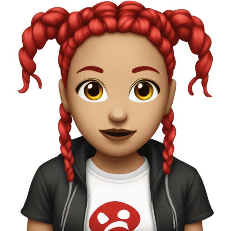 girl with red braids and a ICP shirt emoji