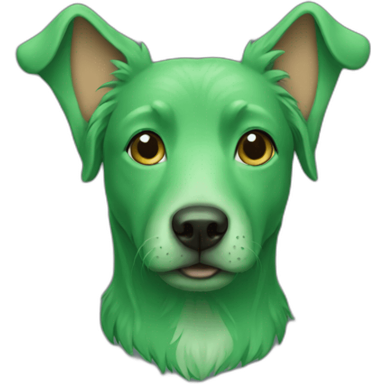 green dog emoji