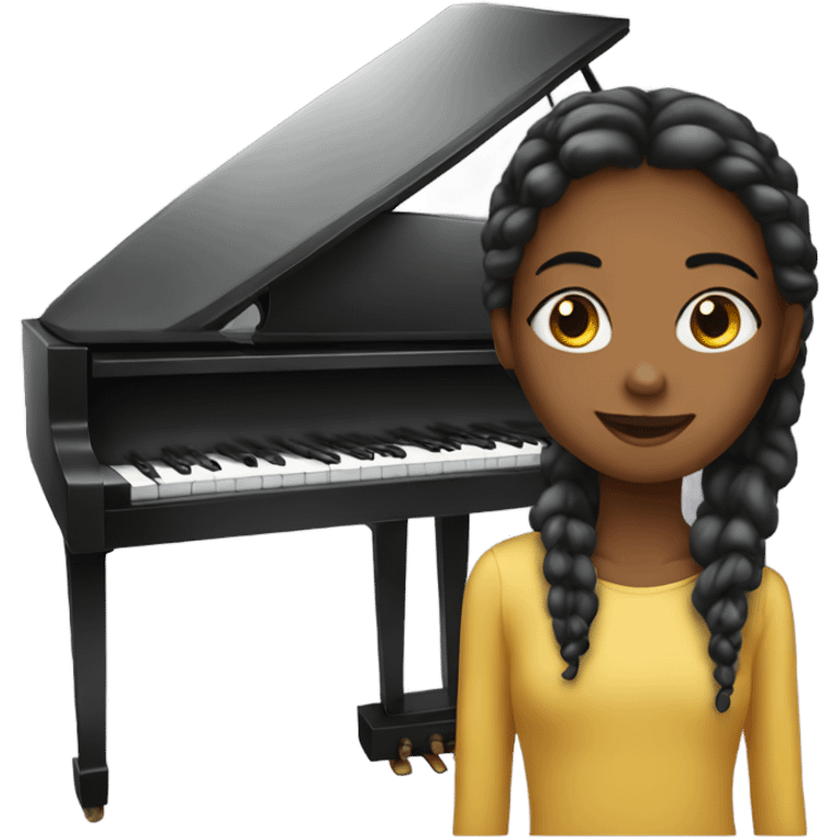 Girl n piano emoji