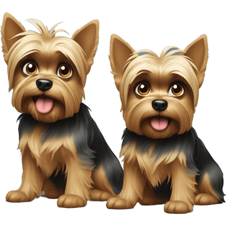 Two angry yorkies emoji