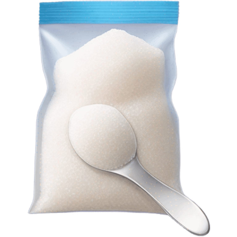 Bag of sugar with spoon emoji