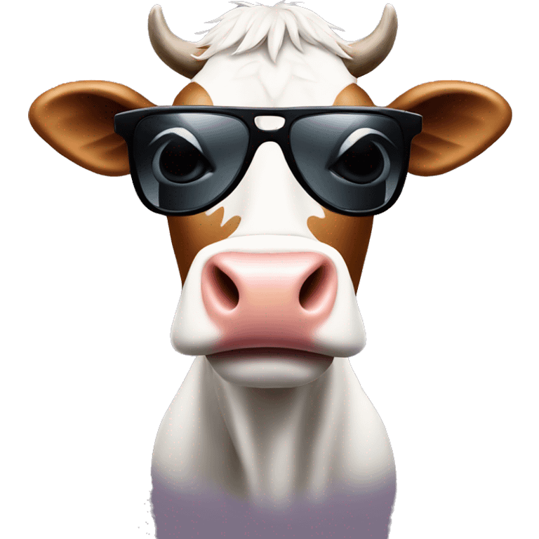 Cow with sunglasses  emoji