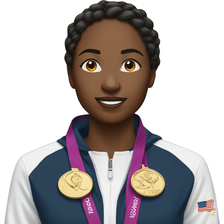 black female olympic medal wnner emoji