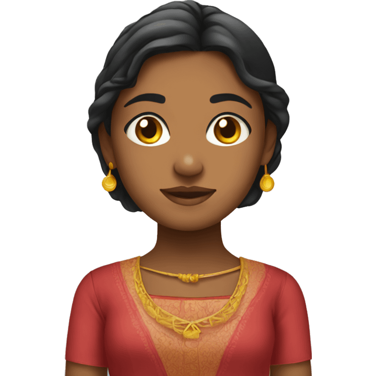 Maldivian traditional dress wearing girl  emoji