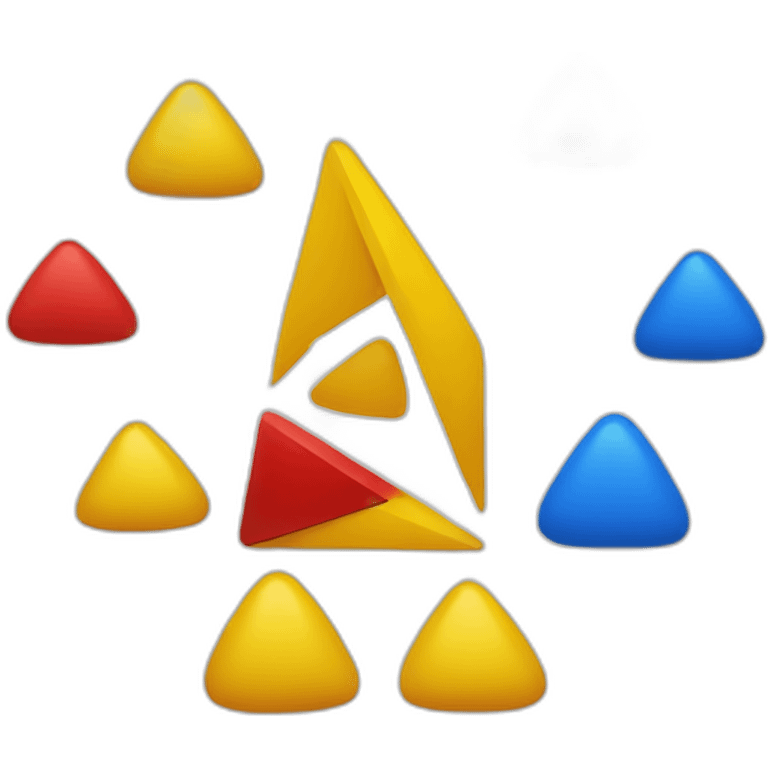 delta-symbol-with-blue-yellow-red-color emoji