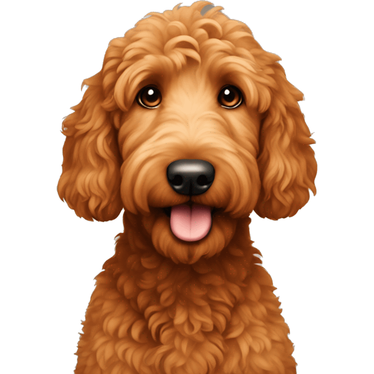 Red golden doodle emoji