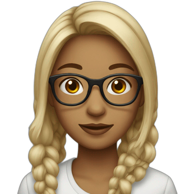 Girl with glasses emoji