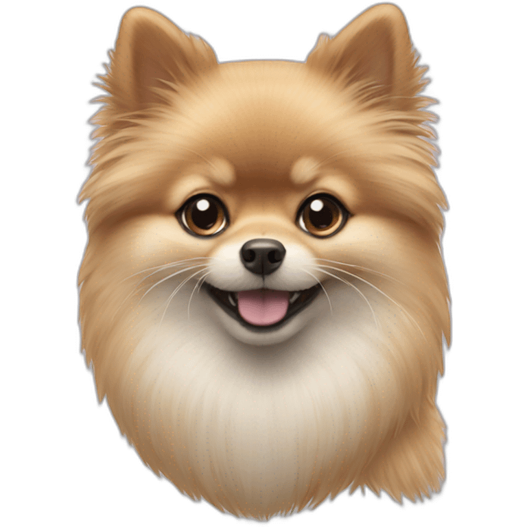 pomeranian, black cat and mouse emoji