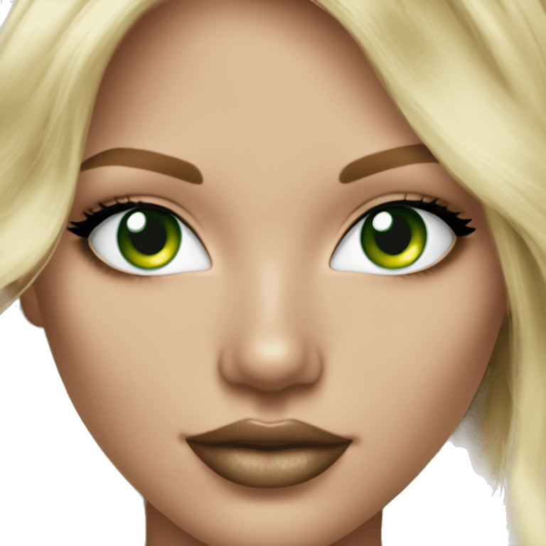 Realistic victoria secret model blonde green eyes  emoji