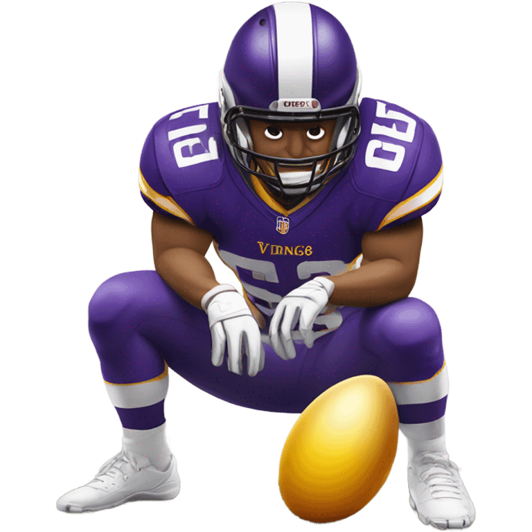 Minnesota Vikings player laying an egg emoji