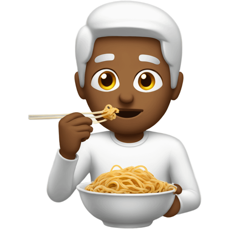 Man eating spaghetti  emoji