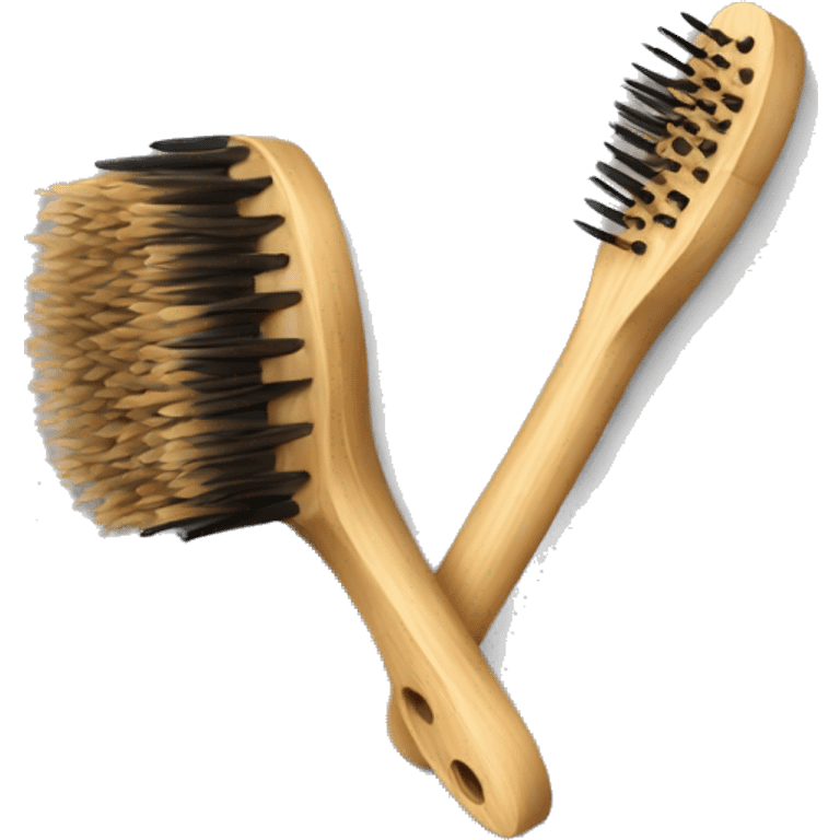 Bamboo hair brush emoji