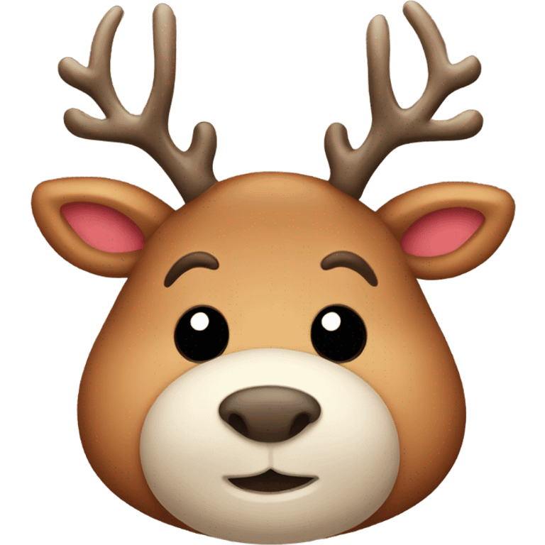 a chubby reindeer emoji