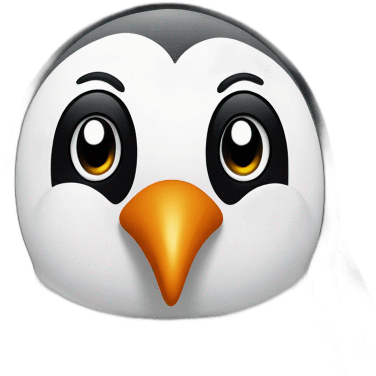 Pingüino saludando emoji