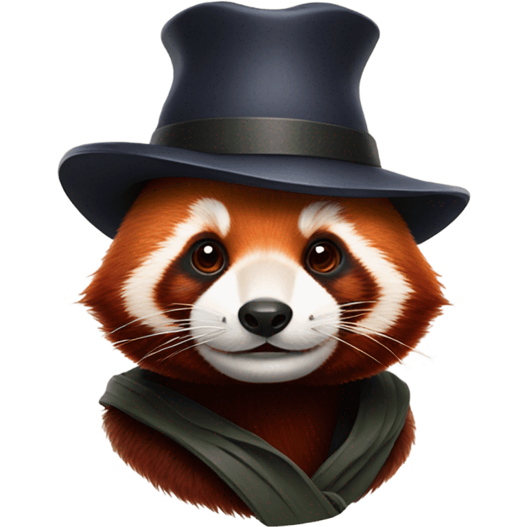 Redpanda in a hat emoji