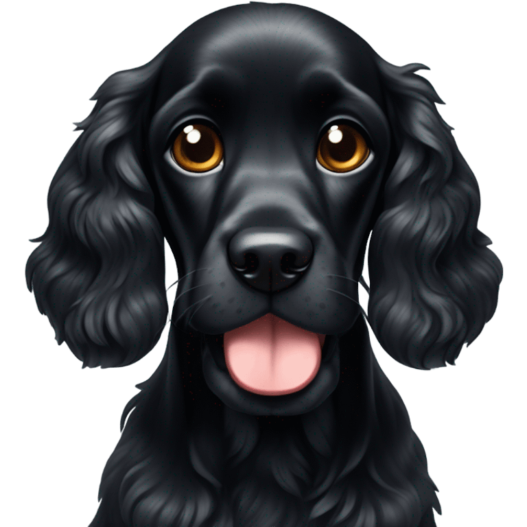 Black cocker spaniel  emoji