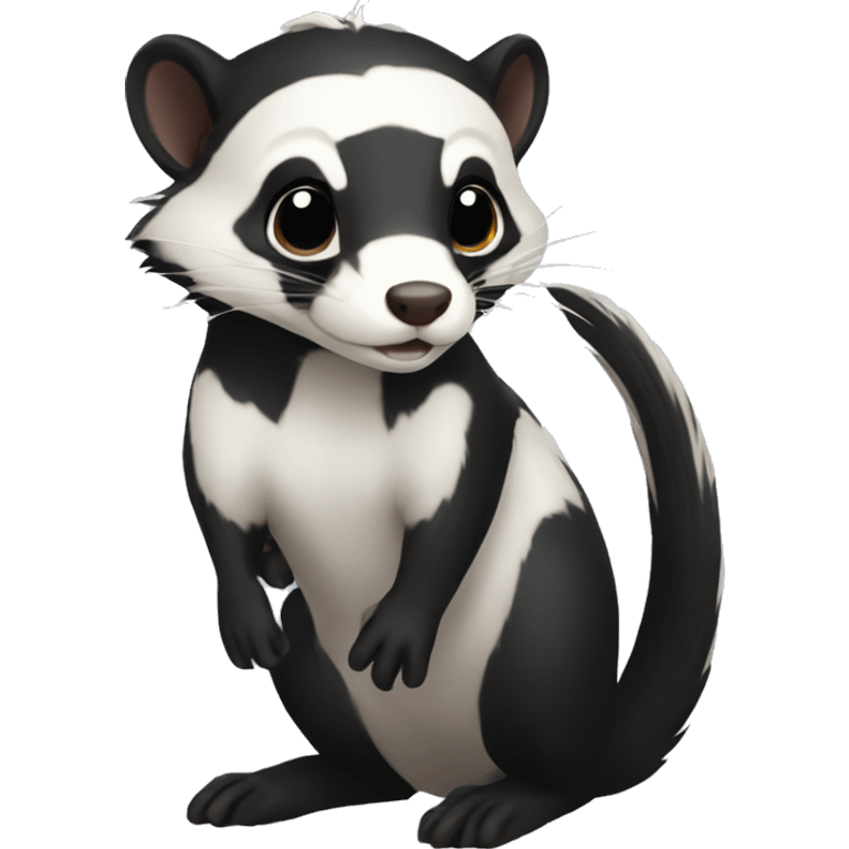 skunk-ferret full body emoji