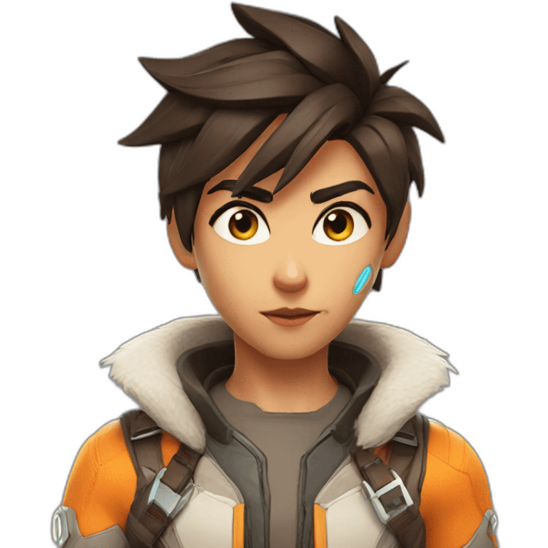 Tracer from overwatch face emoji