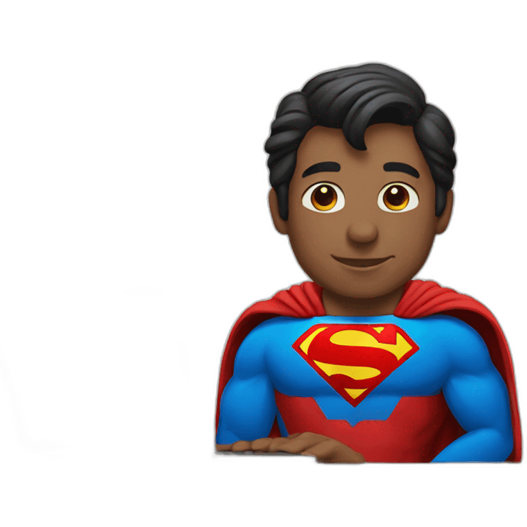 superman with laptop emoji