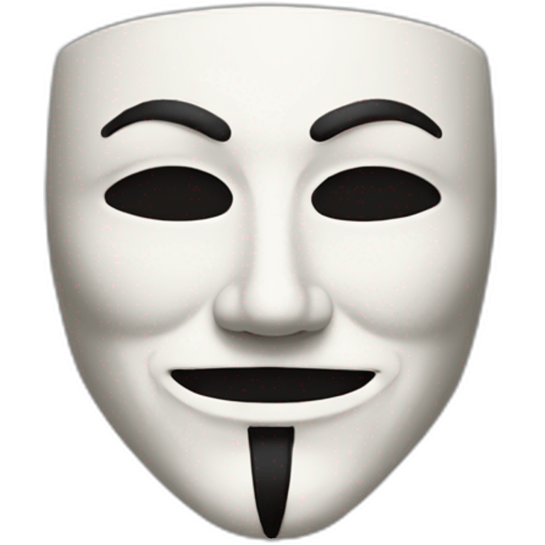 men wearing anonymous mask emoji