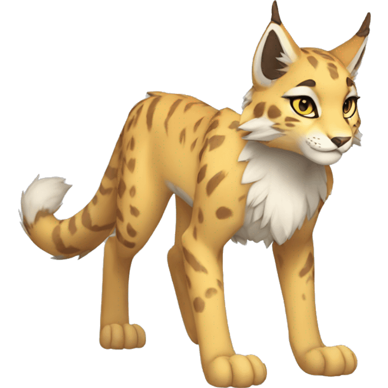 Anthro Sona Lynx-Fakémon Full Body emoji