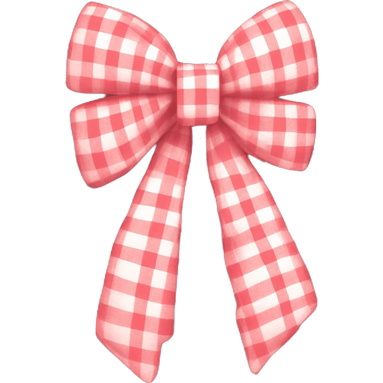 A gingham bow emoji