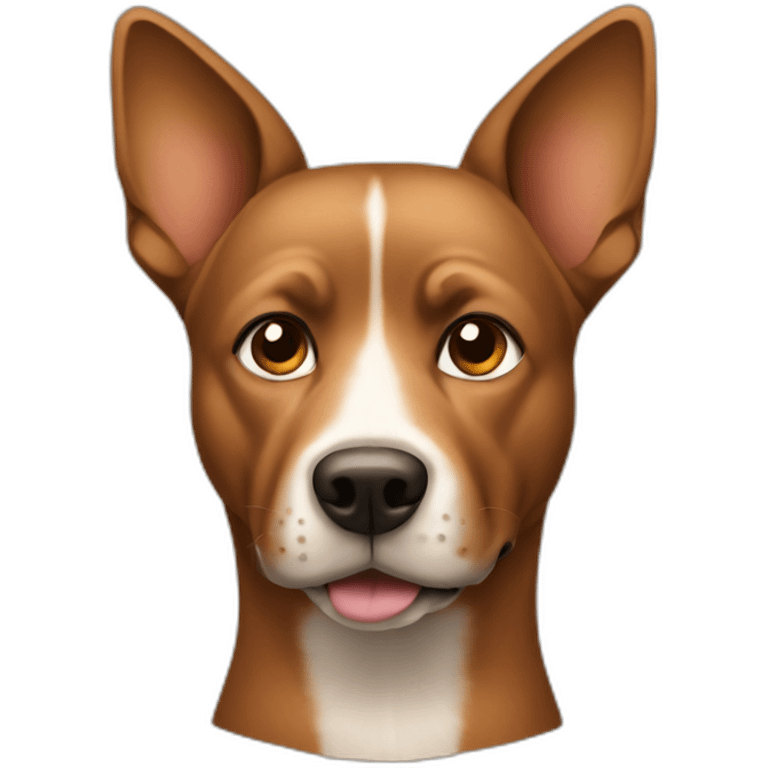 dog with pointy ears brown and tan emoji