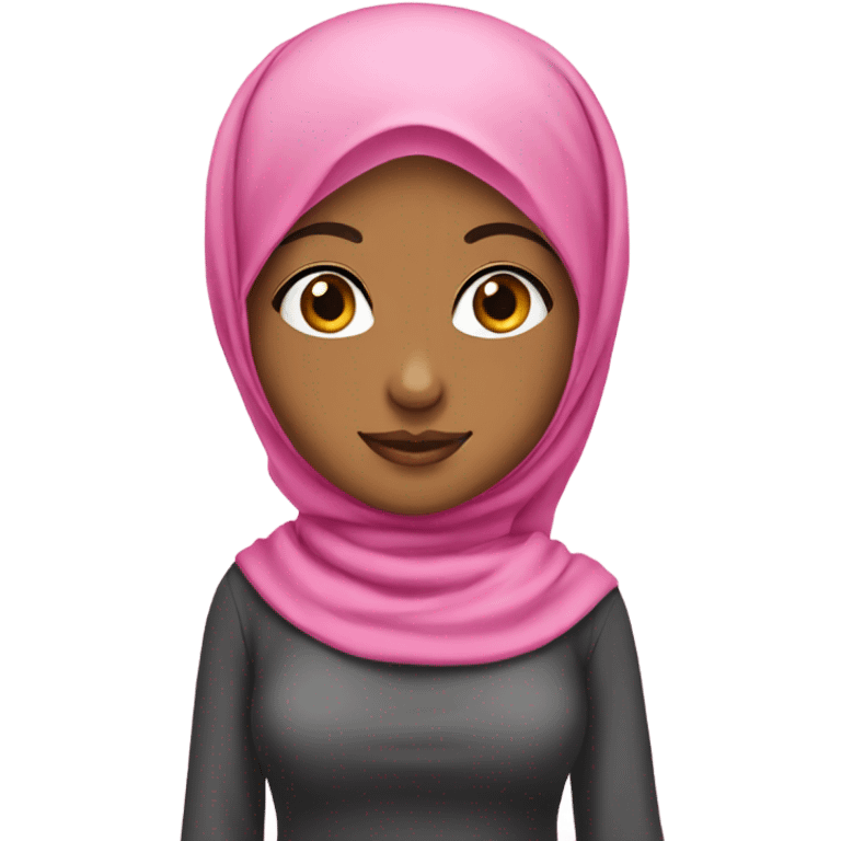 Create a hijabi girl wearing pink hijab  emoji