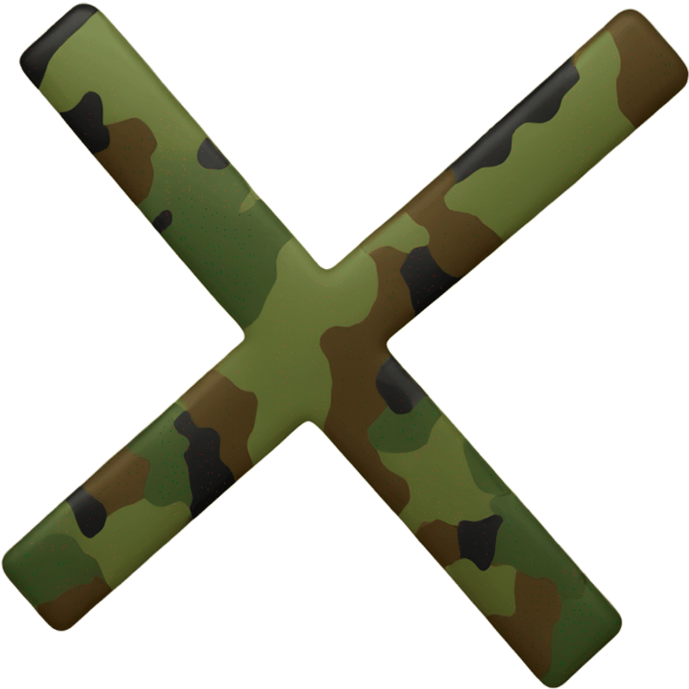 Camo cross emoji