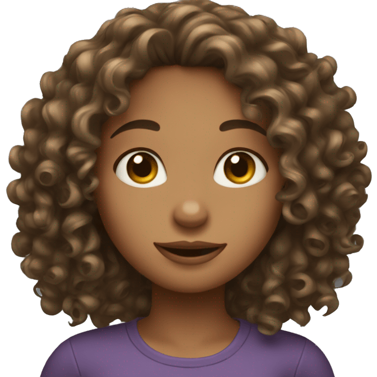 Curly hair girl  emoji