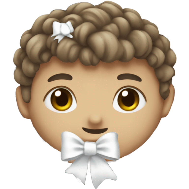 white bow cute emoji