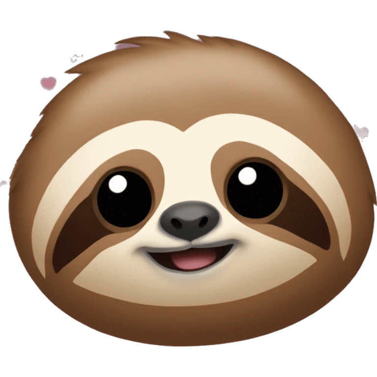 Sloth with hearts emoji