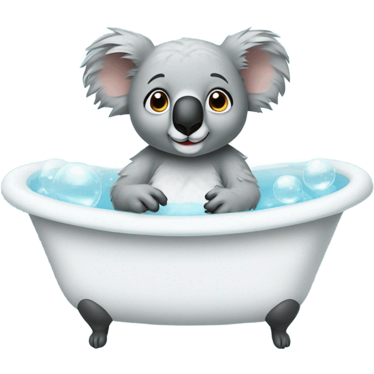 Koala taking a bubble bath emoji