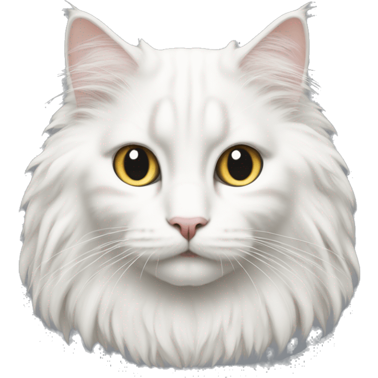 White norwegian forest cat emoji