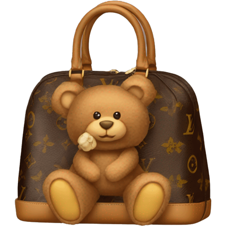 LV handbag with teddy bear  emoji