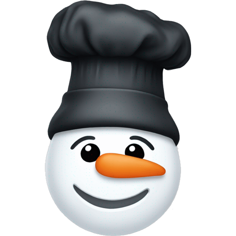 snowman with chefs hat emoji