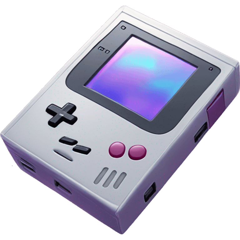 Iridescent Gameboy playing Kirby emoji