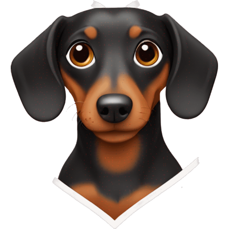 Dachshund in a heart emoji