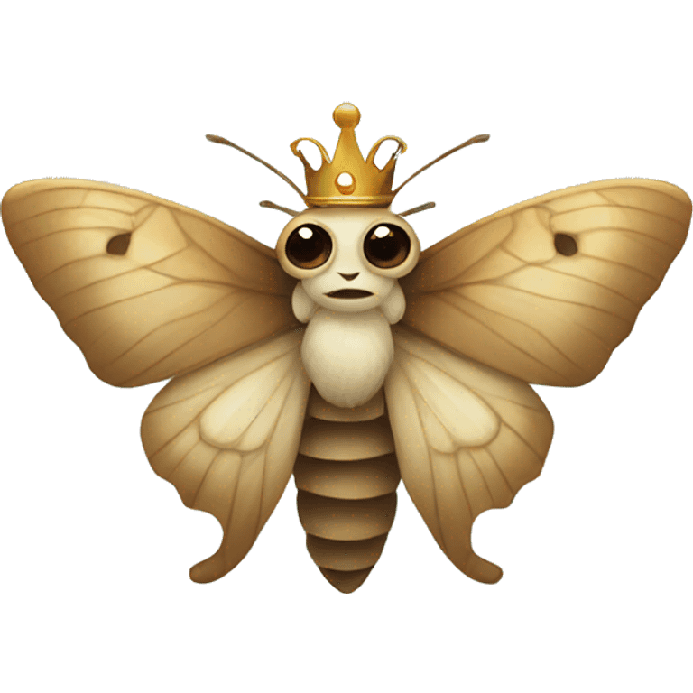 moth with princess crown emoji