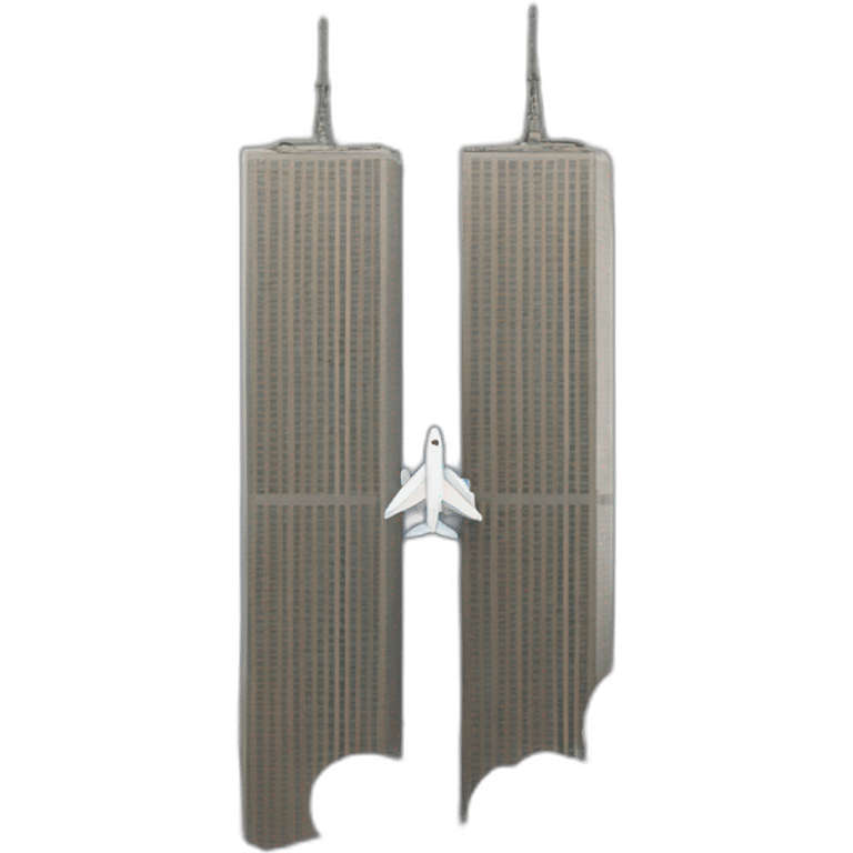 plane twin towers emoji