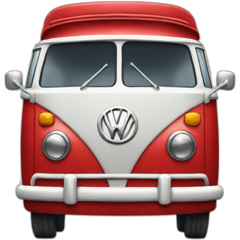 red vw bus emoji