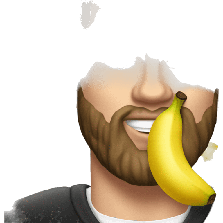 Travis kelce eating on a banana emoji