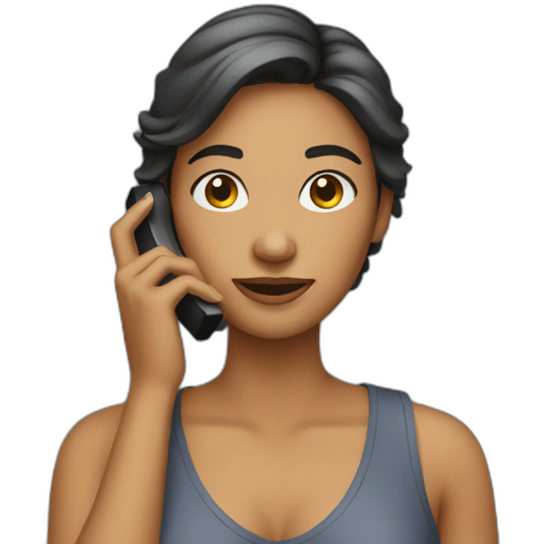 woman using phone emoji