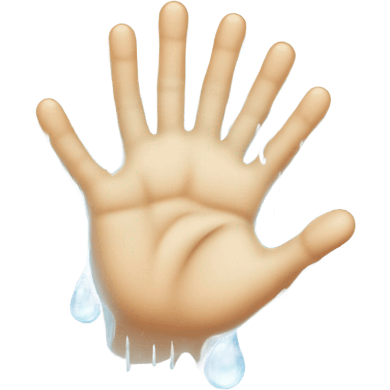 Hand wet emoji