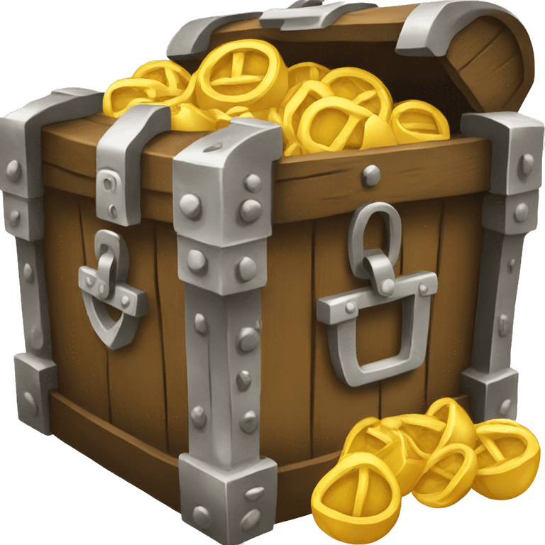 treasure chest full of iphone emoji