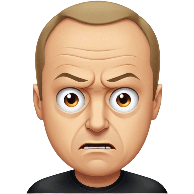 angry Friedrich Merz half body photorealistic picture 8k emoji