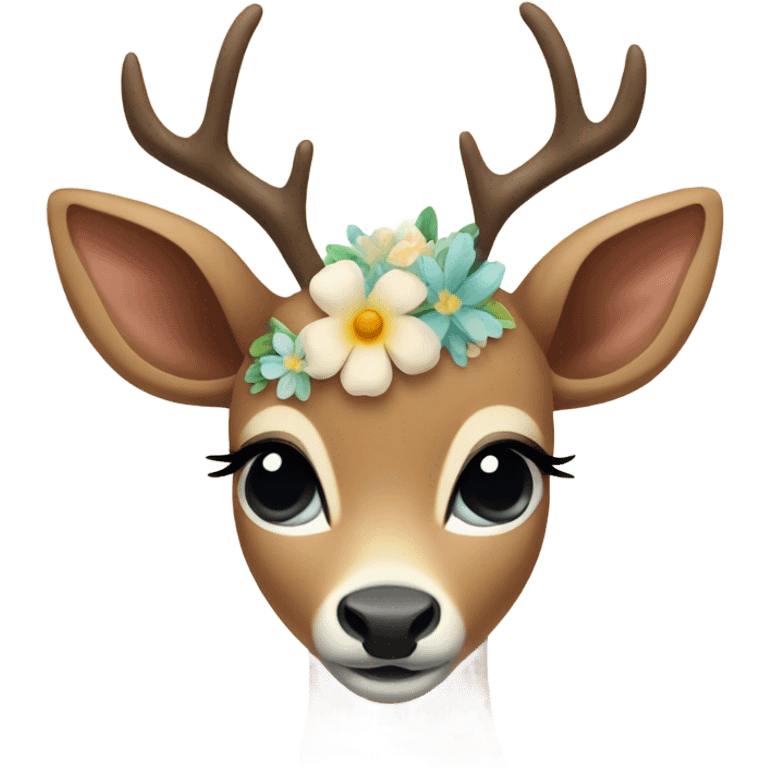 Girly deer emoji