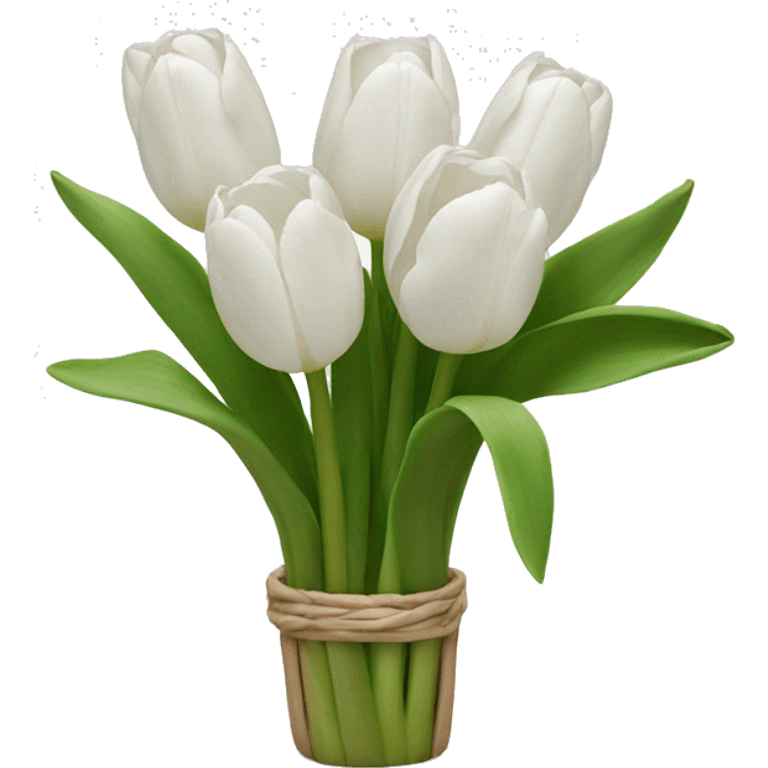 white tulips emoji