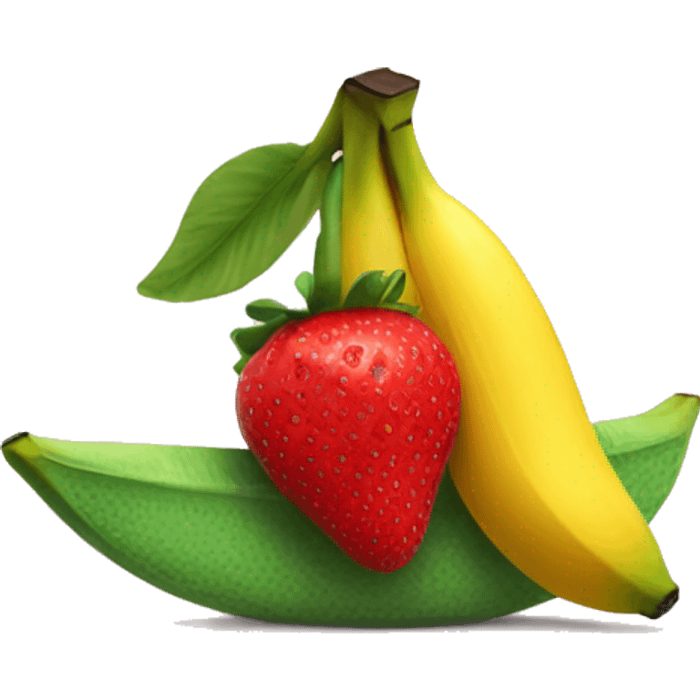 Banana strawberry emoji